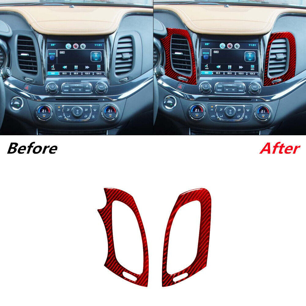 2X Red Front Door Handle Trim Cover Carbon Fiber for Mercedes R-Class 2009-2012 v