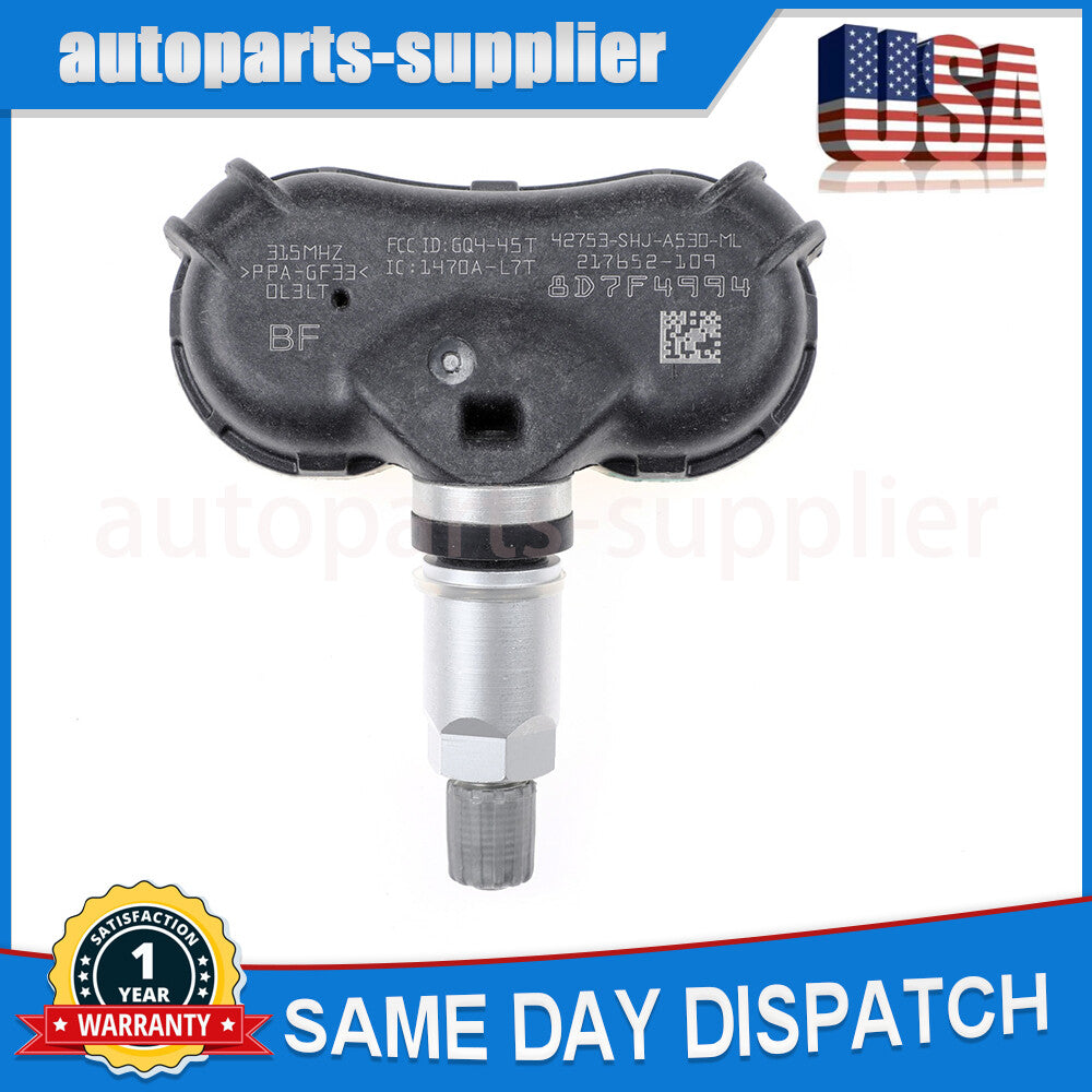 4-piece Tire Pressure Sensor TPMS 42753-SHJ-A53 for Honda Ridgeline Pilot for Acura TL