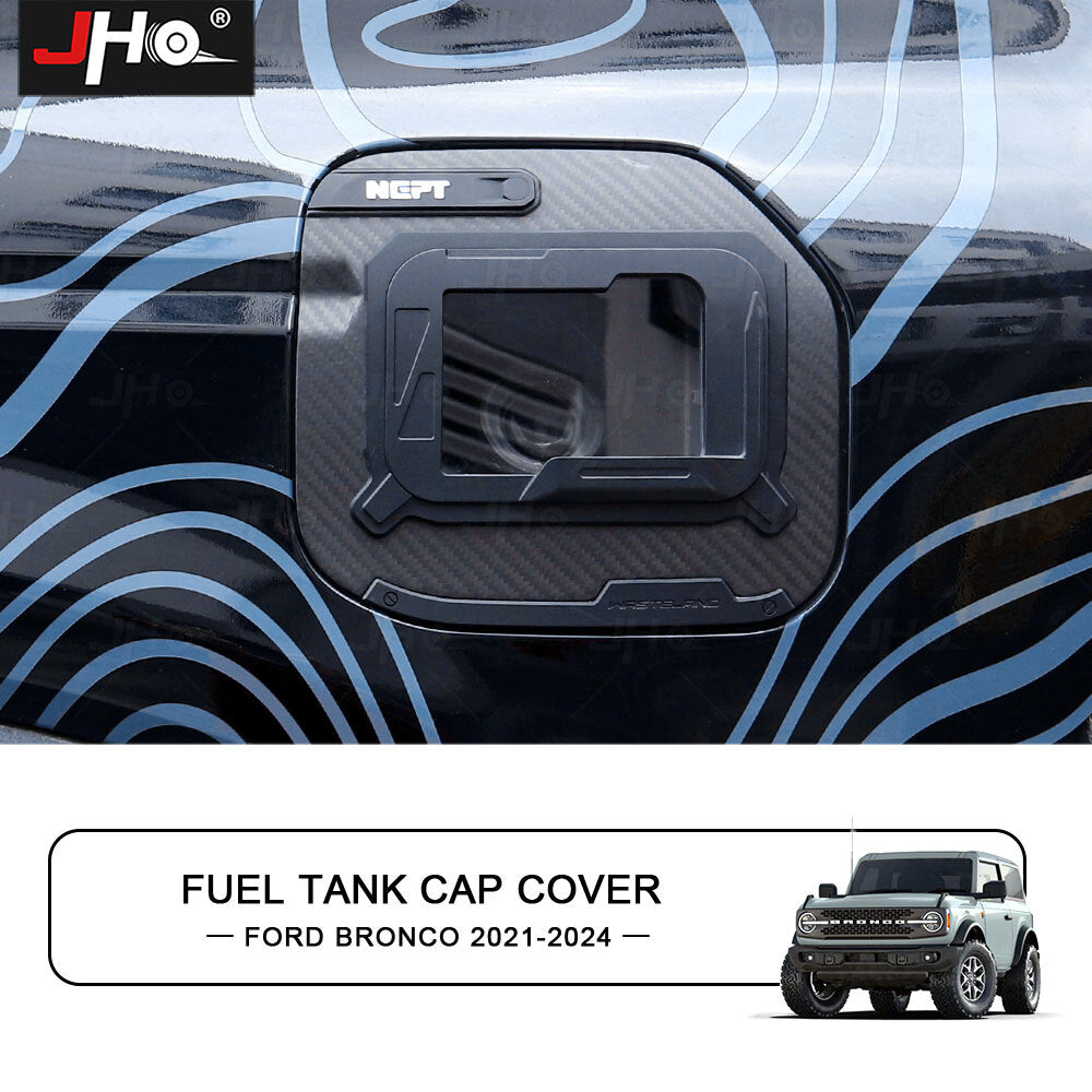 Real Carbon fiber Transparency Oil Tank Cover for Ford Bronco Badlands 2021-2024
