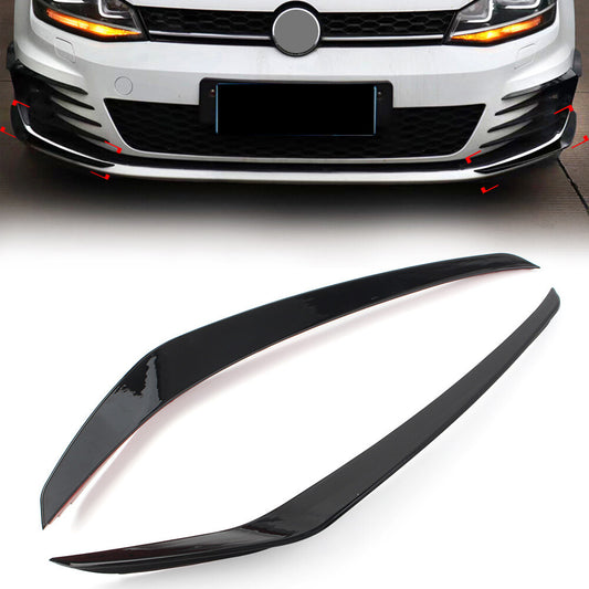 1 Pair Front Bumper Side Air Vent Trim for VW for Golf 7 GTI 2013-2016 Glossy Black