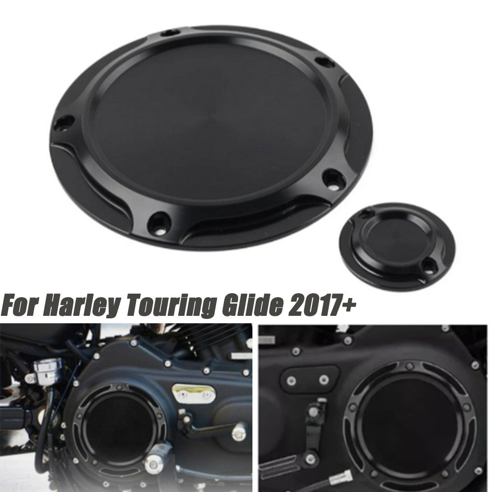 5-hole Derby timer engine timing cover, black, suitable for Harley touring gliders. n
