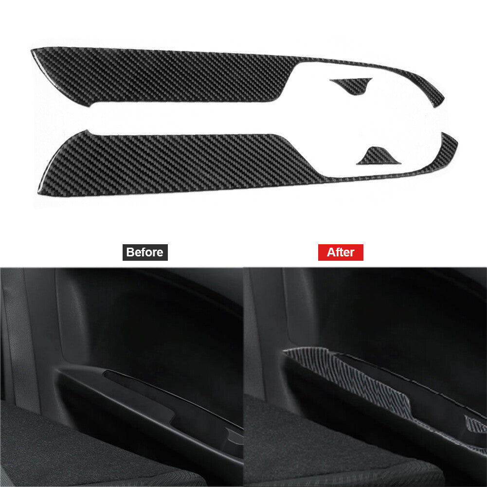 4Pcs Carbon Fiber Window Switch Button Cover Trim for Volvo V60 2010-2017 Type B v