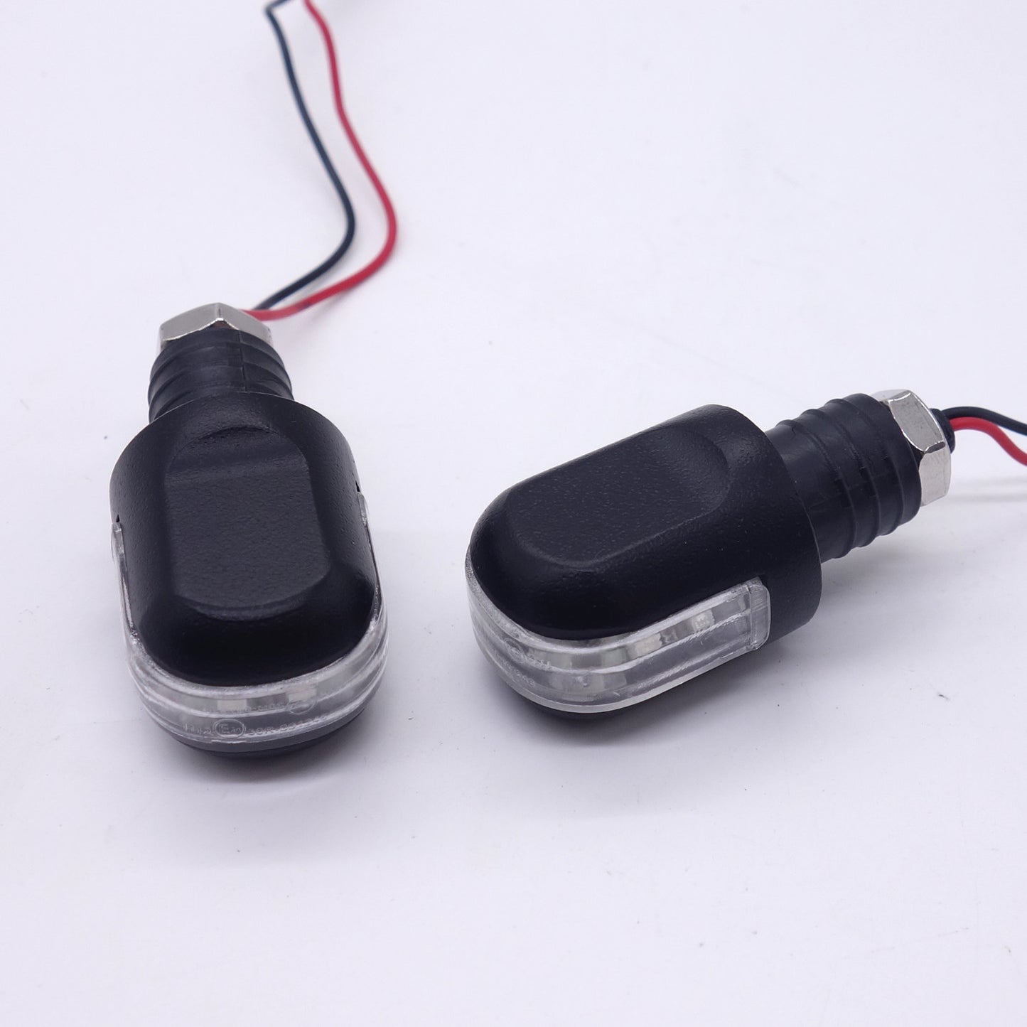 Motorcycle Handlebar Turn Signal Grip Bar End LED Plug Strobe Side Marker Light Q