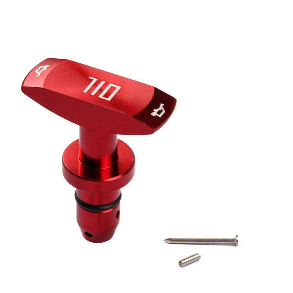 Red Billet Aluminum Oil Dipstick Handle fits MOST for Chevy , for Ford , for Dodge , for Jeep V8