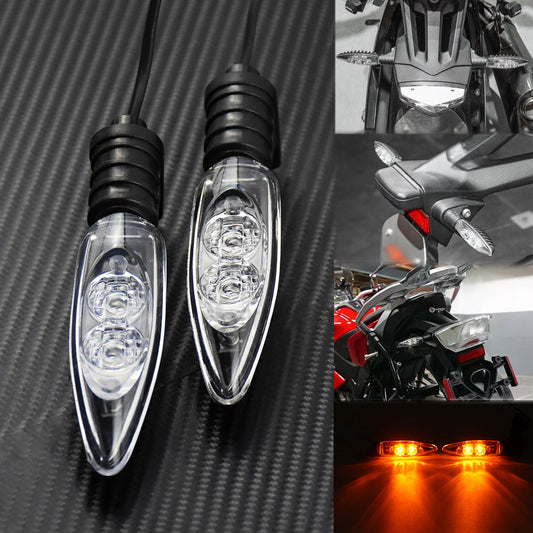 2pcs LED Turn Signal Indicator Light Fit for BMW F700 F800 HP4 S1000 R1200 K1300 Q