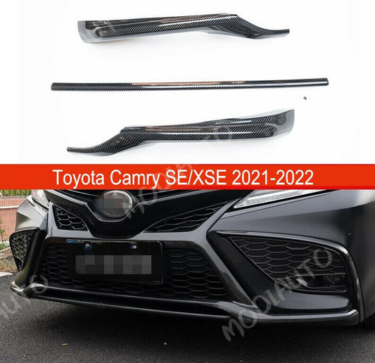 Carbon ABS Front Bumper Bottom Bezel Trim Cover For 2023 Toyot@a for Camry SE/XSE n