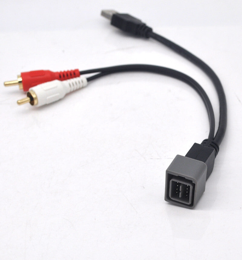 USB AUX Retention Adaptor Cable RCA mp3 for Nissan Qashqai J10 Micra K13 NV200