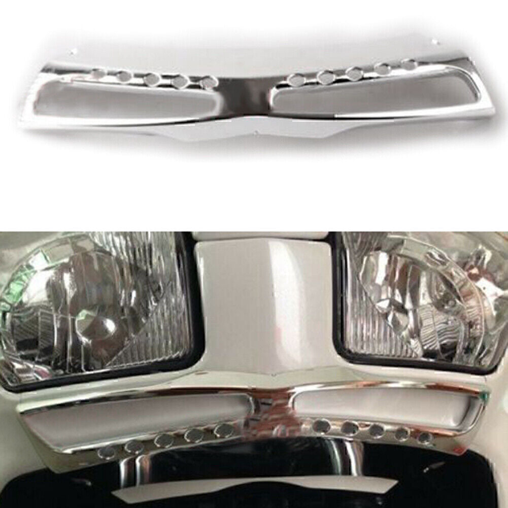 Chrome Goldwing Fairing Headlight Lower Grill Motor Fit for Honda GL1800 2001 - 2011 Q