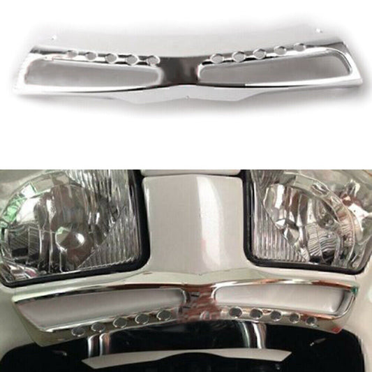 Chrome Goldwing Fairing Headlight Lower Grill Motor Fit for Honda GL1800 2001 - 2011 Q