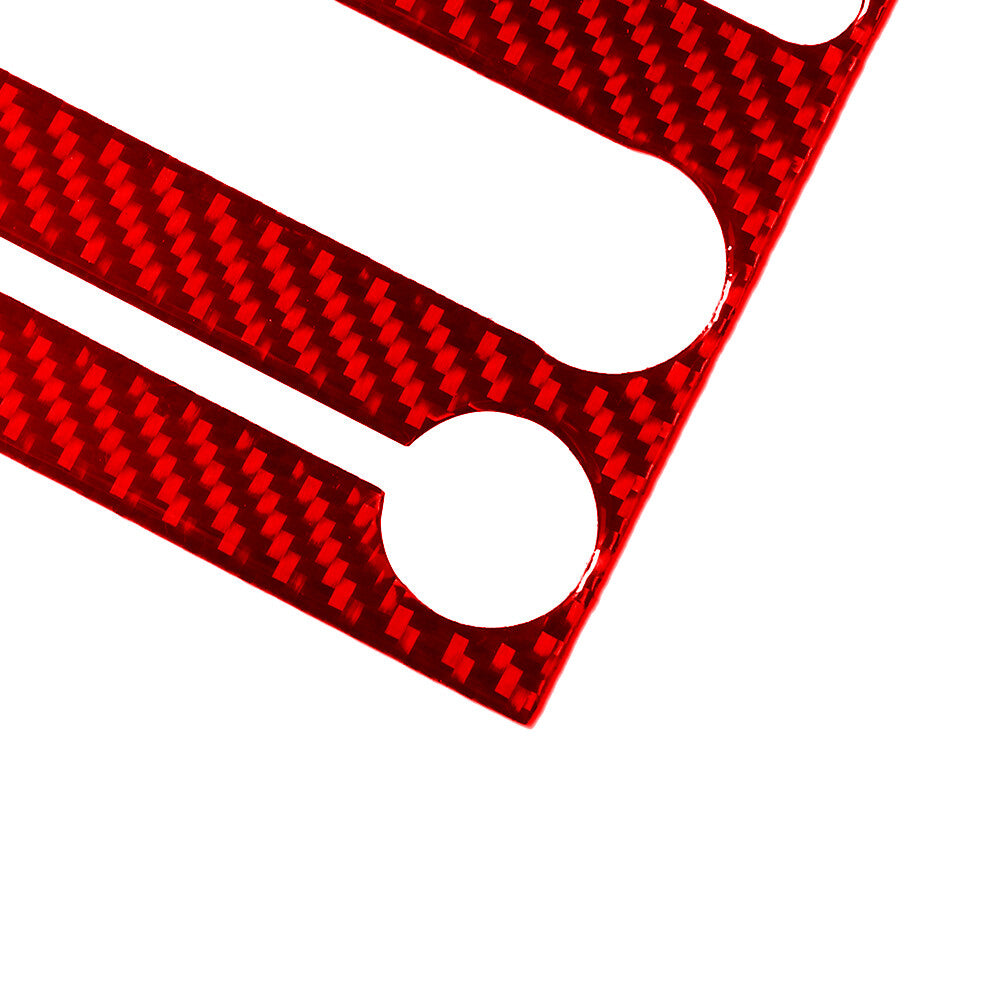 2Pcs Red Carbon Fiber Front Bumper Grille Cover Trim for Mazda 3 Axela 2017-2018 v