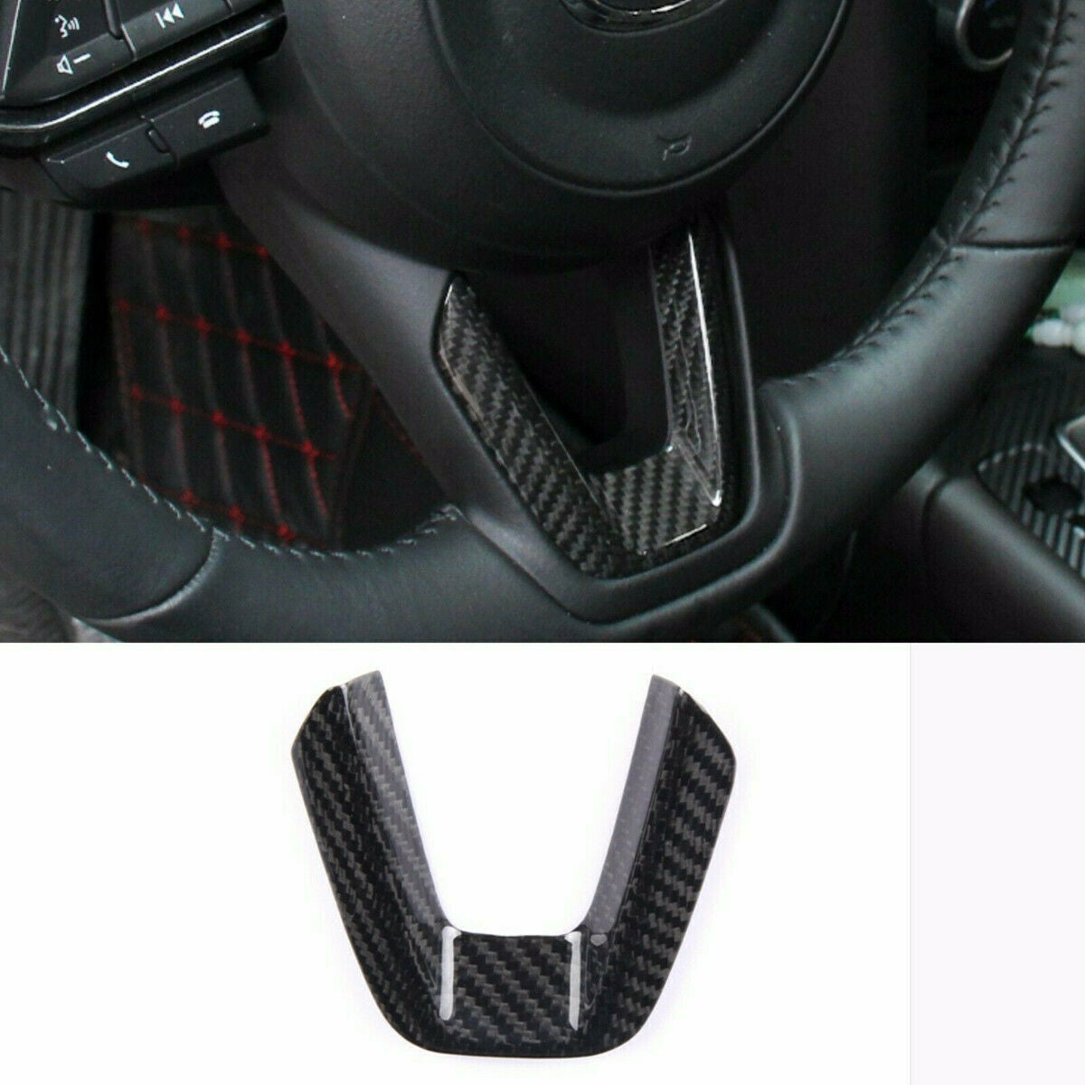 for Hyundai for Elantra 2021-2023 Bright Black Horn Side Door Mirror Cover Trim ABS v