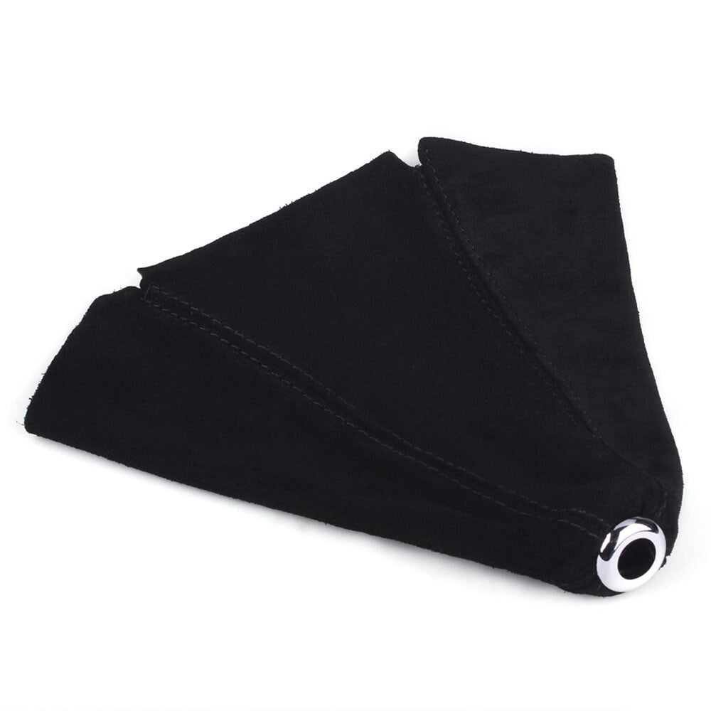 Universal JDM Black Stitch Suede Leather Shifter Shift Gear Knob Boot Cover Q