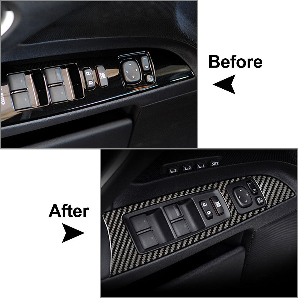 Window Lift Panel Switch Cover Trim Carbon Fiber for Lexus IS250 IS350 06-13 LHD