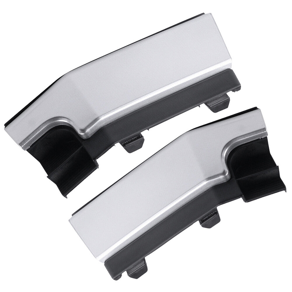 Left and Right Fit for Toyota Highlander 2017-2019 Front Bumper Tow Cap Cover Silver Q