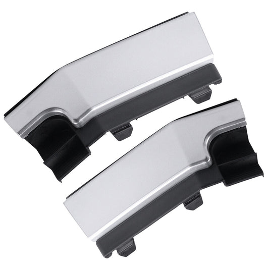 Left and Right Fit for Toyota Highlander 2017-2019 Front Bumper Tow Cap Cover Silver Q
