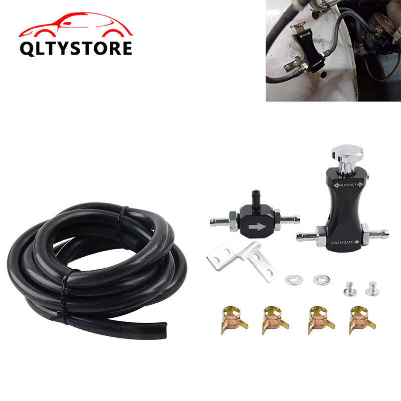 Adjustable Tee Manual Turbo Boost Controller Bleed Valve Petrol Diesel Kit Black