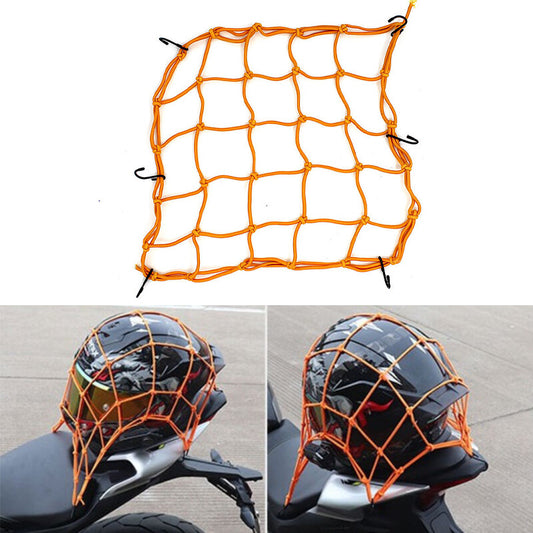 40*40CM Motorcycle Elasticated Luggag Cargo Net Strong Webbing Straps Tie Yellow Q