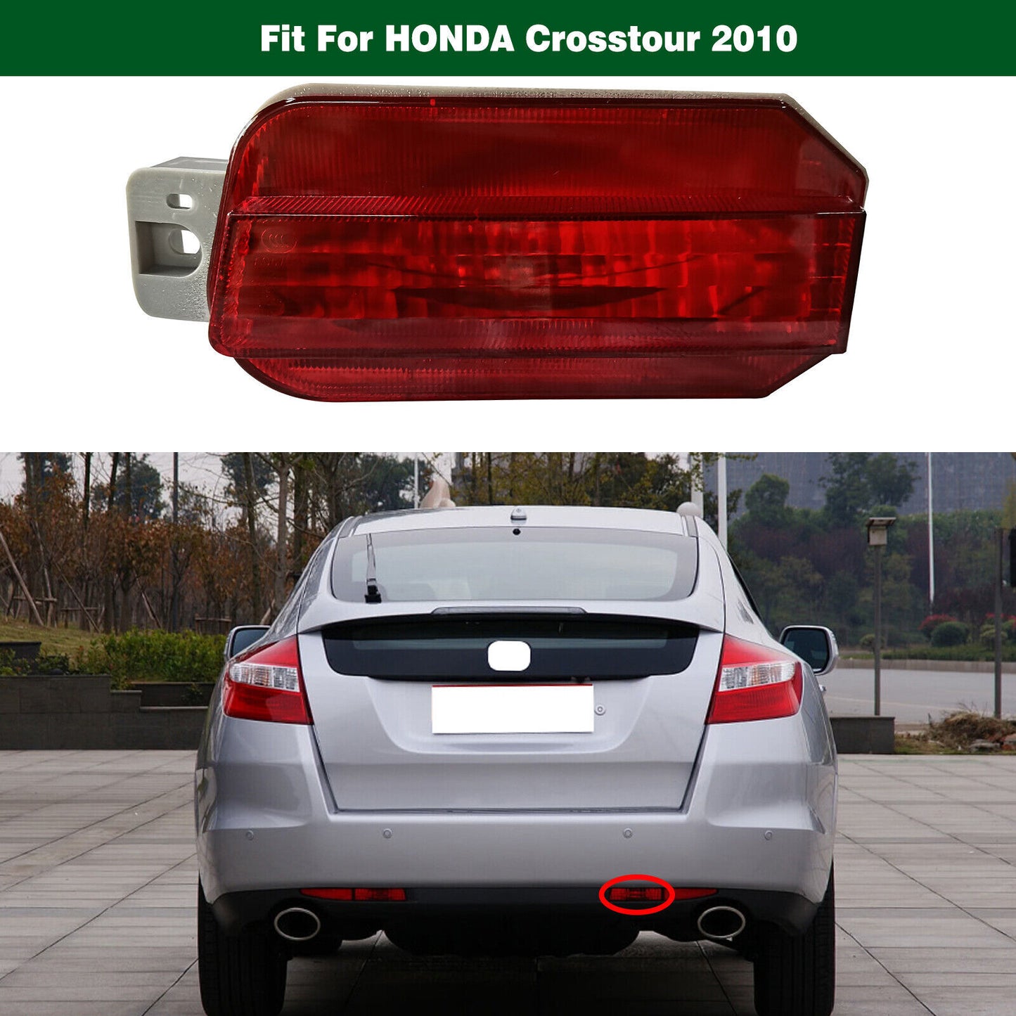 Right Rear Bumper Fog Light Reflector Tail Lamp Fit for Honda Crosstour 2010 1X