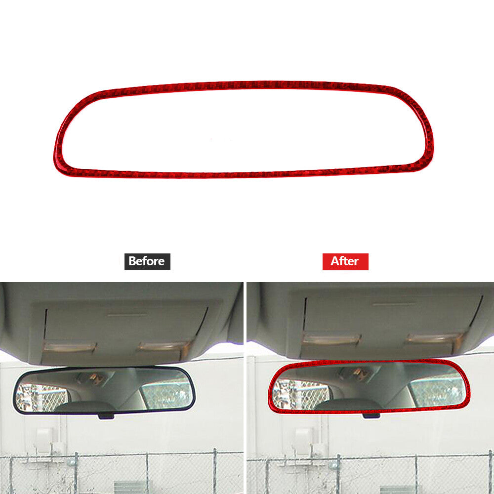 Red Gearbox Shift Frame Trim Cover Carbon Fiber For Tundra 2007-2013 v