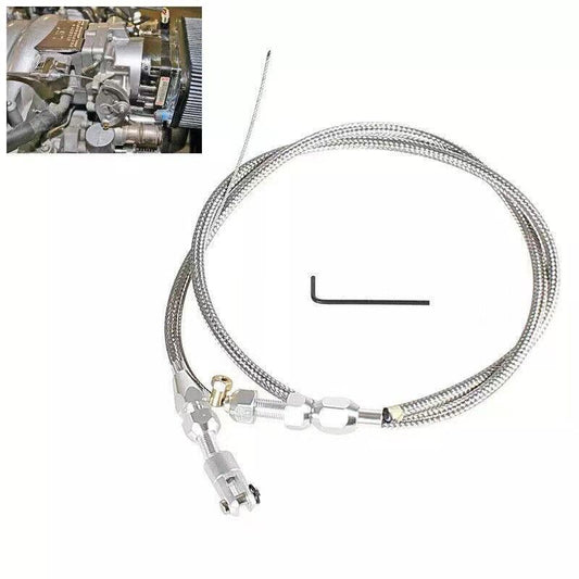 36-inch engine throttle cable, stainless steel braided throttle and gas cable, universal. n