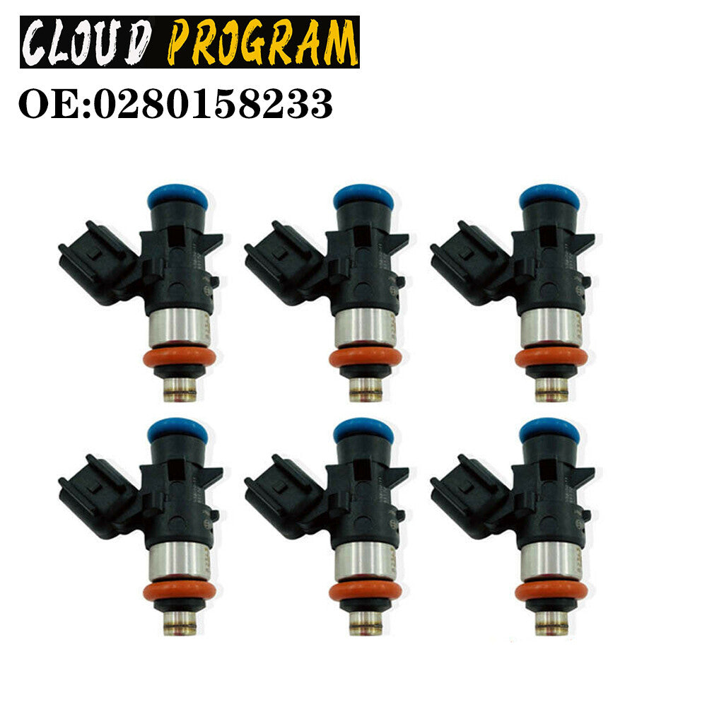 6PCS NEW Fuel Injector 0280158233 for Chrysler for Dodge Avenger for Jeep for Ram Grand 3.6L v