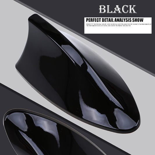 Universal shark fin antenna cover for car interiors, signal radio, AM/FM, air conditioning, black, AI Q