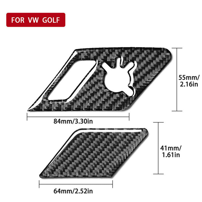Red Left & Right Air Vent Trim Cover Carbon Fiber for Mercedes R-Class 2009-2012 v
