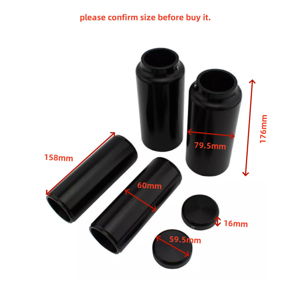 Black full fork protector for Harley Softail Street Bob FXBBS114 FXBB 107 2018-2023 n