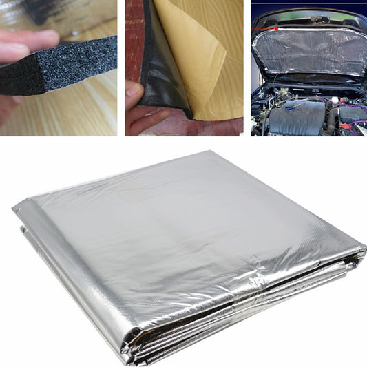1x1.4M Auto Turbo Exhaust Muffler Insulation Heat Shield Mat Hood Deadening Pad