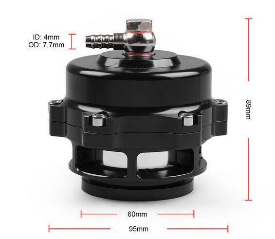 50mm BOV Blow Off Valve Turbocharger + 44mm V-Band MVR External Turbo Wastegate