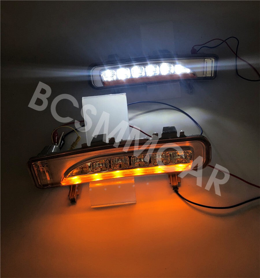 Car LED Daytime Running Lights Turn Signal Fog Lamp Fit for Ford Edge 2011-2014