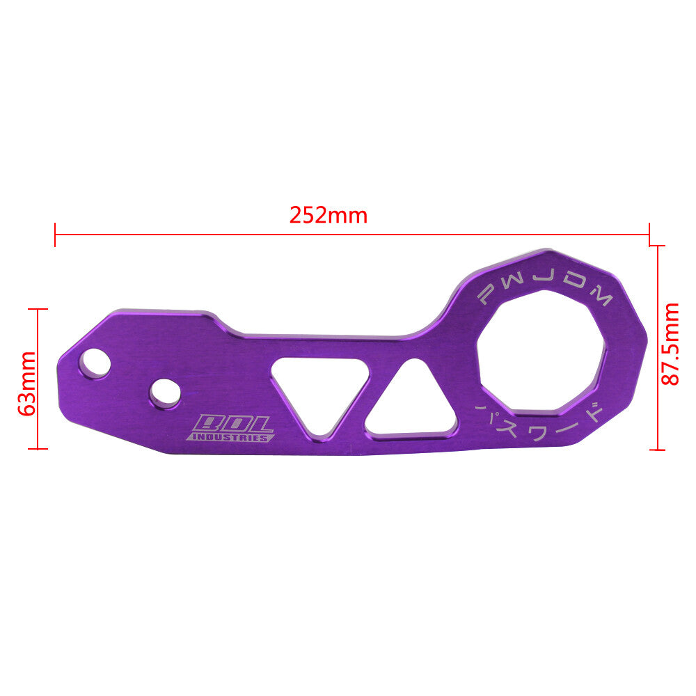 Aluminum Purple Racing Trailer Hook Rear Tow Hook for Honda for Acura for Civic for Mazda Q