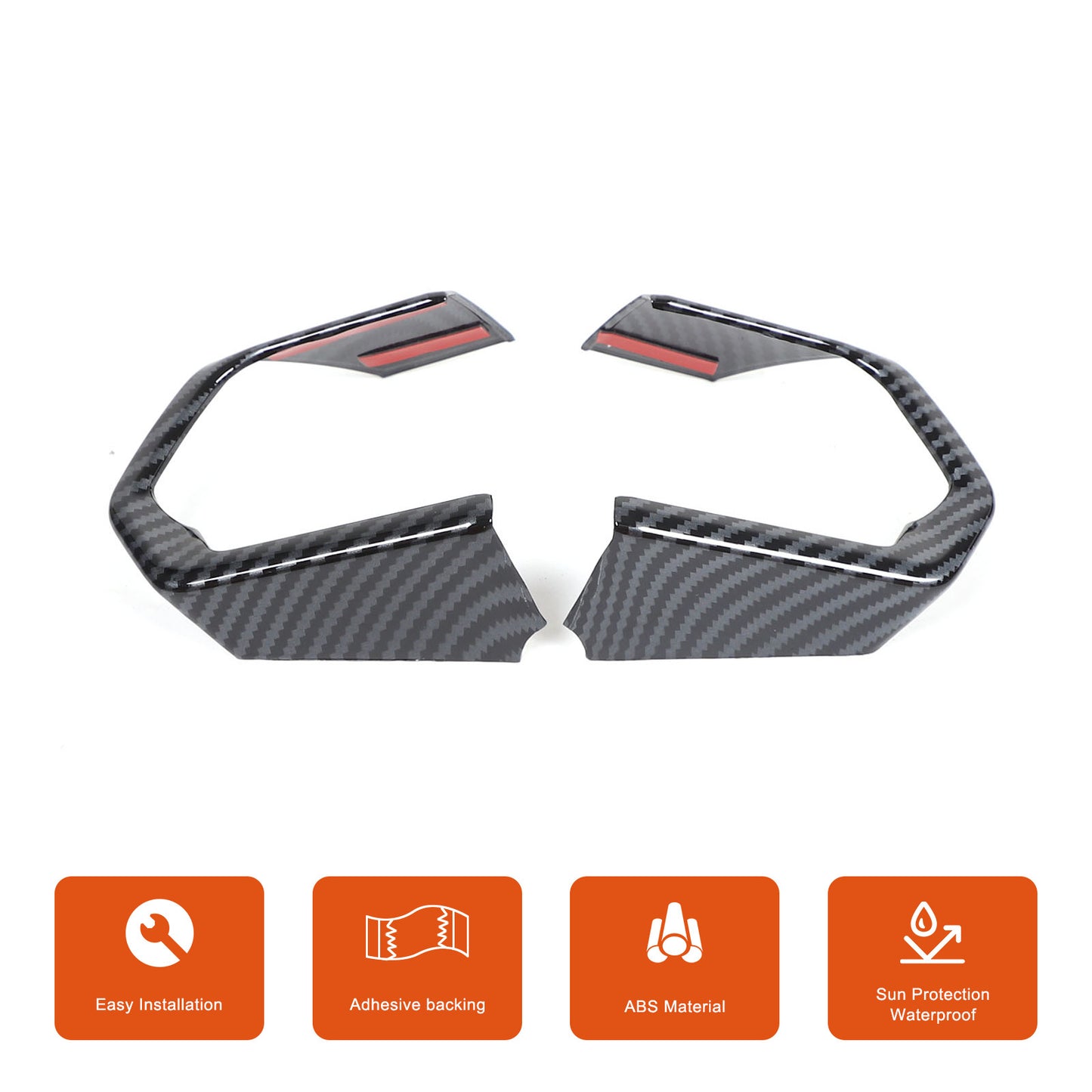 Carbon fiber steering wheel button cover trim for Land Cruiser 300 LC300 2023+- n