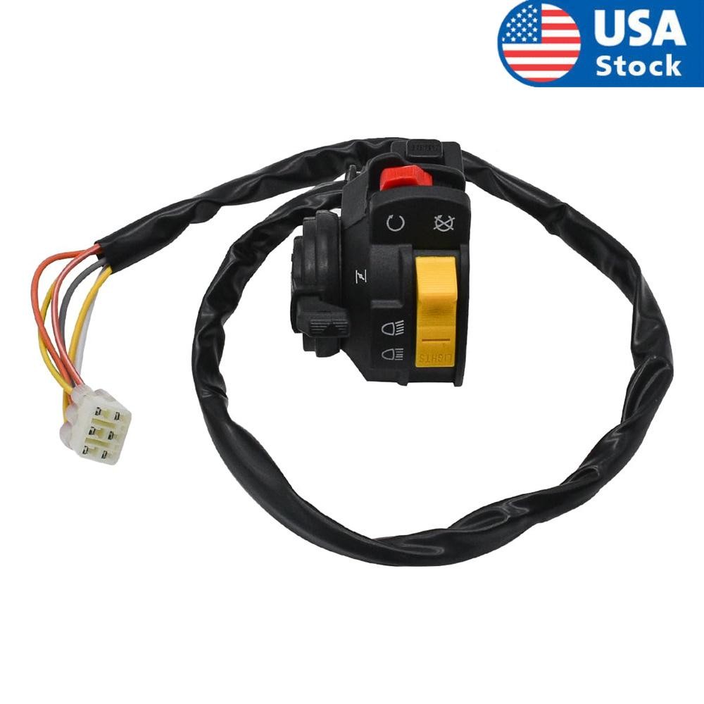 Exact connector Left Handlebar Switch Start Stop Headlight Assembly for Suzuki Q