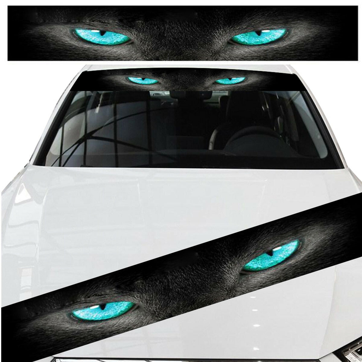 Blue Eyes Graphics Car Windshield Sunshade Sticker Decor Vinyl Decal Waterproof
