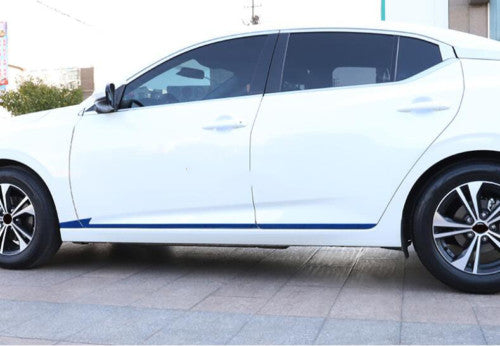 6x for Nissan Sentra 2020-24 Blue Stainless Side Door Body Cover Strip Trim Set