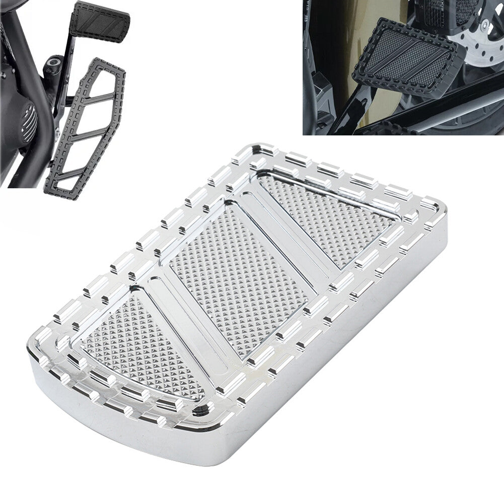 1-CNC Riot Brake Pedal Large Pad Cover for Harley Touring Road King Softail Dyna