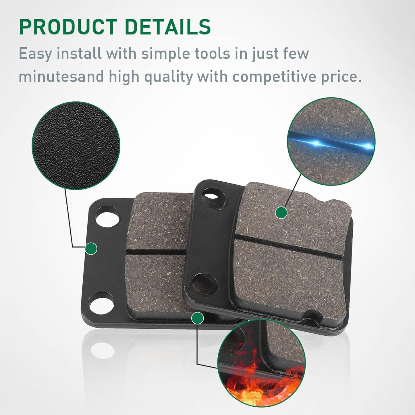 Brake Pad for Yamaha Banshee 350/Blaster 200/Wolverine 350/Warrior 350/Raptor125