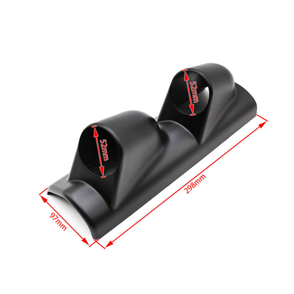 2 52mm Universal Left Driver Black A Pillar Pod 2 Hole Gauge Holder Pod Q