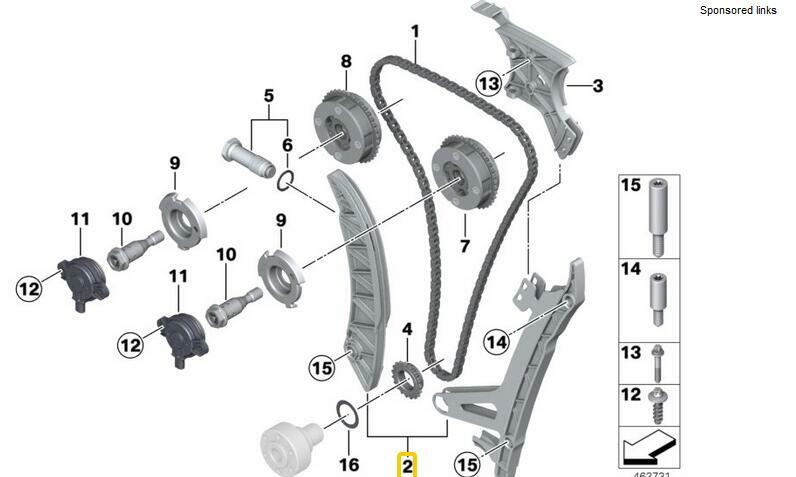 1 piece Timing Chain Guide Rail For F07 F10 F15 F16 F22 F25 F26 F30 F32 v