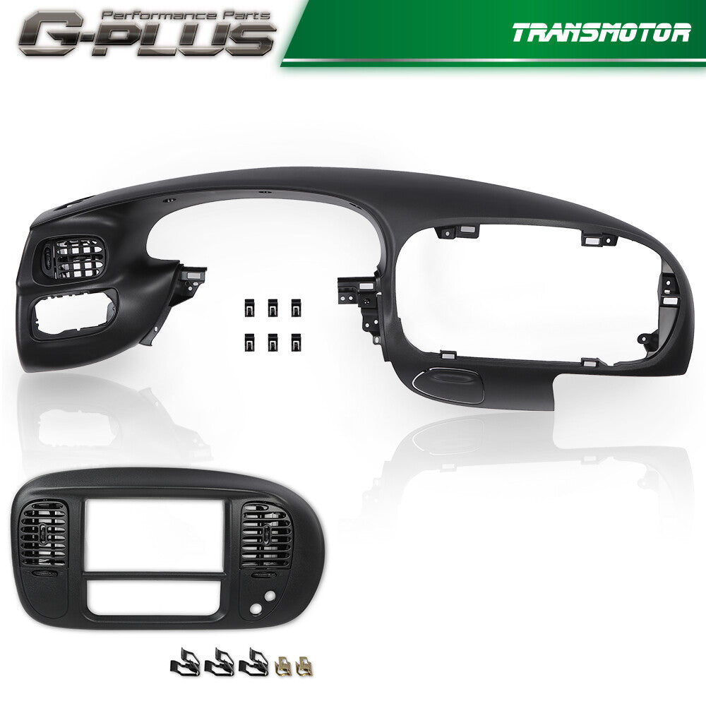 Fits 97-03 F150 Expedition Dash Bezel and Center Dash Panel Radio Bezel Black - v