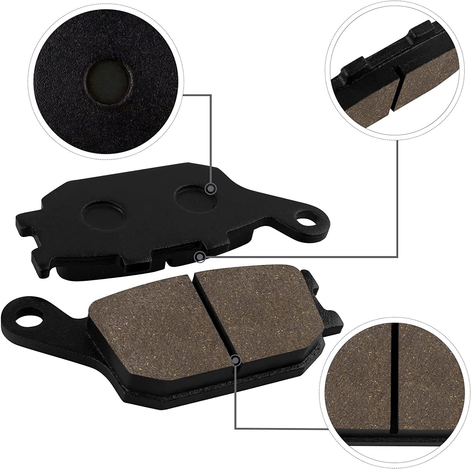 Rear Brake Pads for Honda CBR600 RR 2003 -2006/ VTX 1300 C/R/S/T 2003-2011