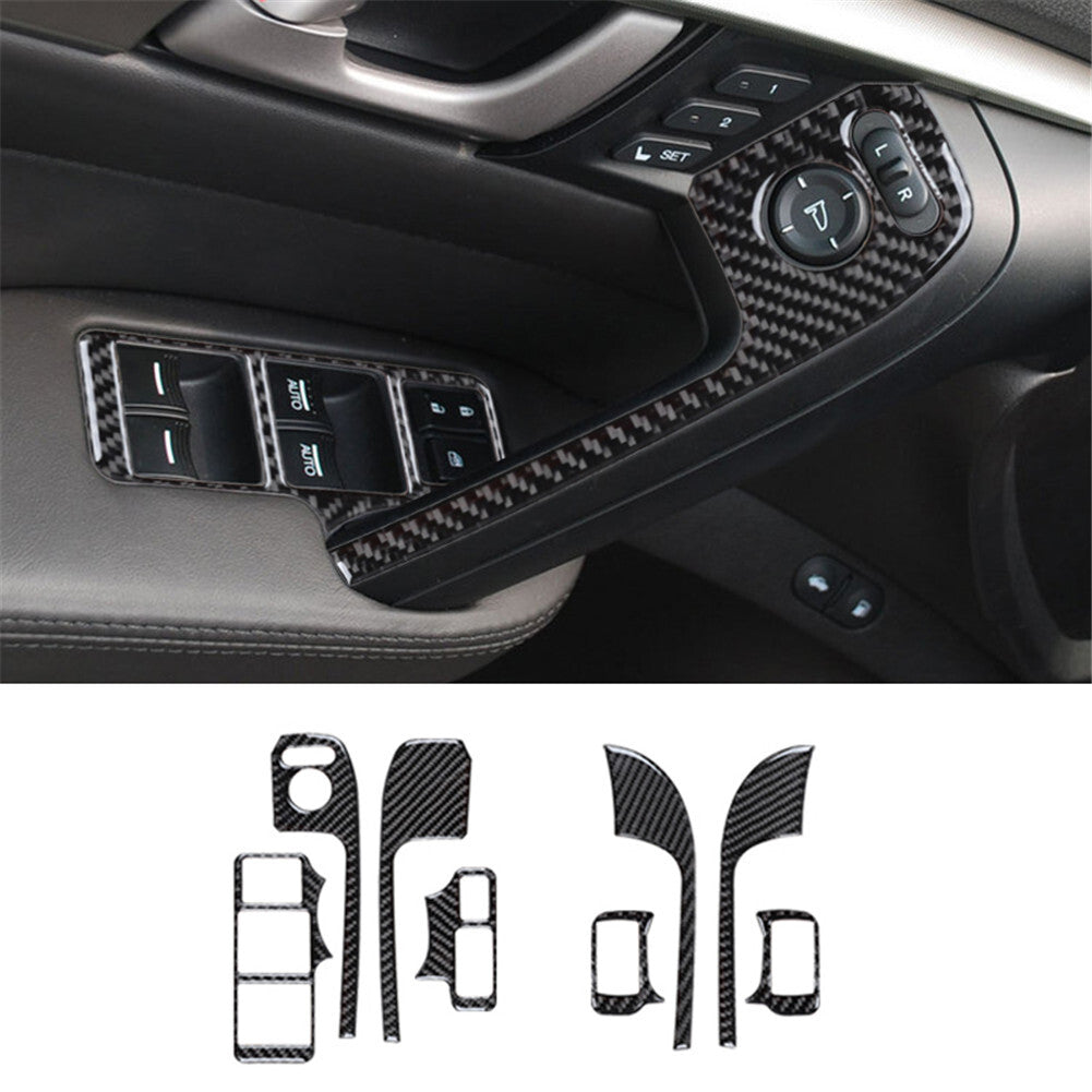 6X Red Carbon Fiber Center Gear Shift Panel Cover Trim For 718 2016-2022 v