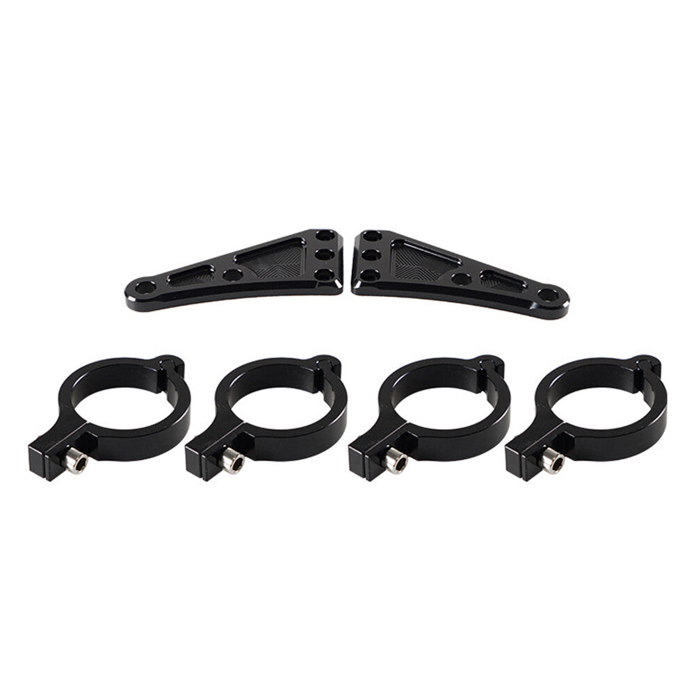 CNC Headlight Lamp Mount Bracket For 41mm Fork Tubes Motorbike Universal Pair Q
