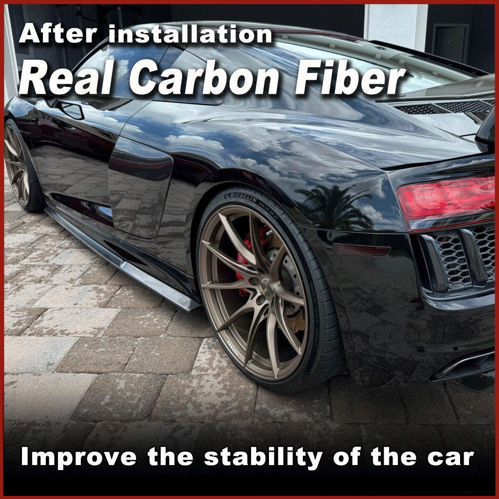 Fit for Audi R8 V10 Gen 2 2016-2020 REAL Carbon Fiber Side Skirt Extension Lip