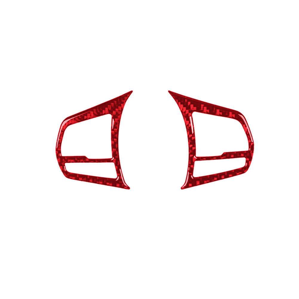 Red Carbon Fiber Interior Steering Wheel Button Cover Trim for Toyota Supra A90