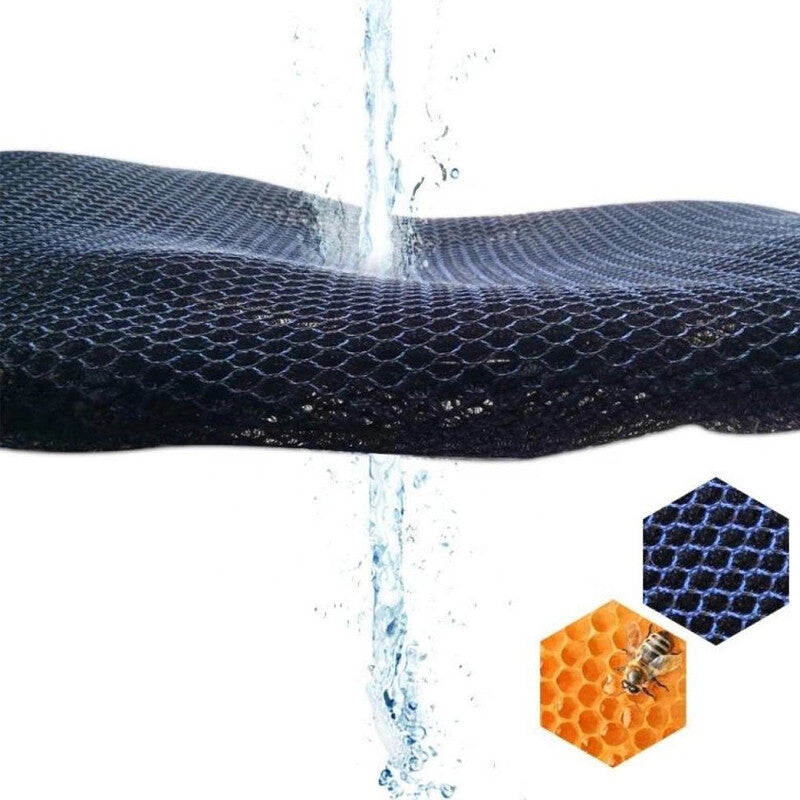 US Motorcycle for Seat Cover Waterproof Heat insulation Mesh Fabric Black v