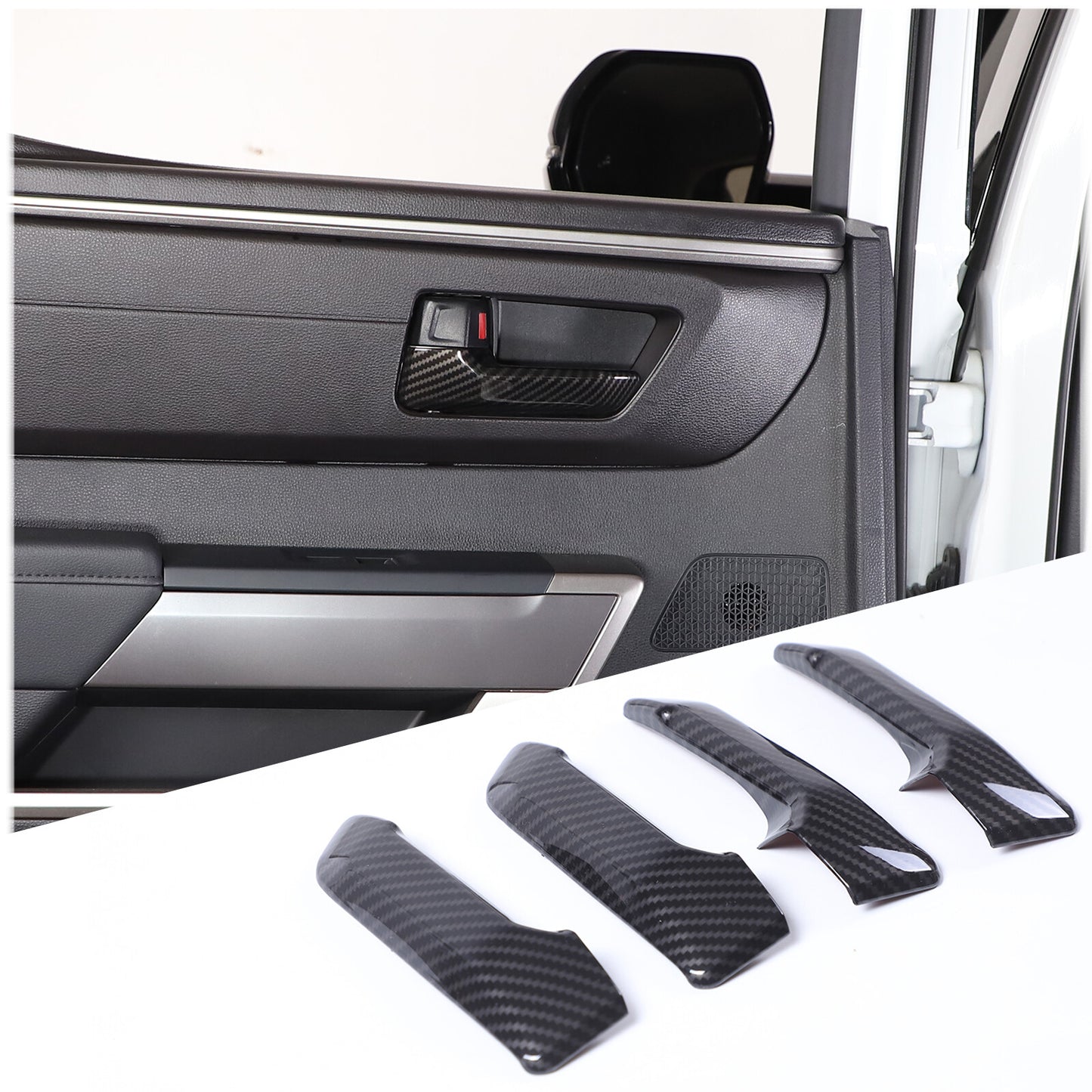 Glossy black tailgate handle and emblem badge cover decoration suitable for Ranger 15-21- v