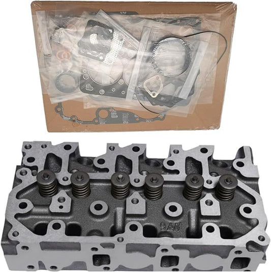 Complete Cylinder Head & Full Gasket Kit For Yanmar 3TNV70 3D70E Engine Q