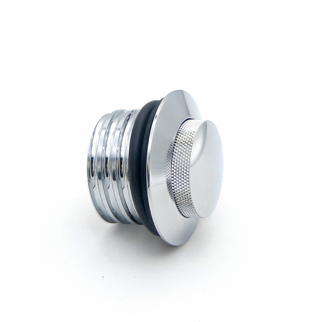 Chrome Flush Pop Up Reservoir Vented Fuel Tank Gas Cap for Harley Dyna Softail Q